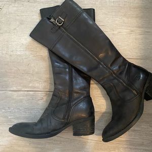 Tall black born boots